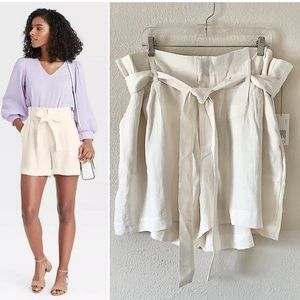 Target A New Day High Rise Dressy Paperbag Shorts